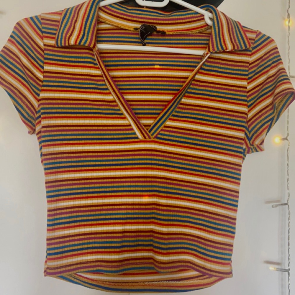 Collard Cropped Shirt